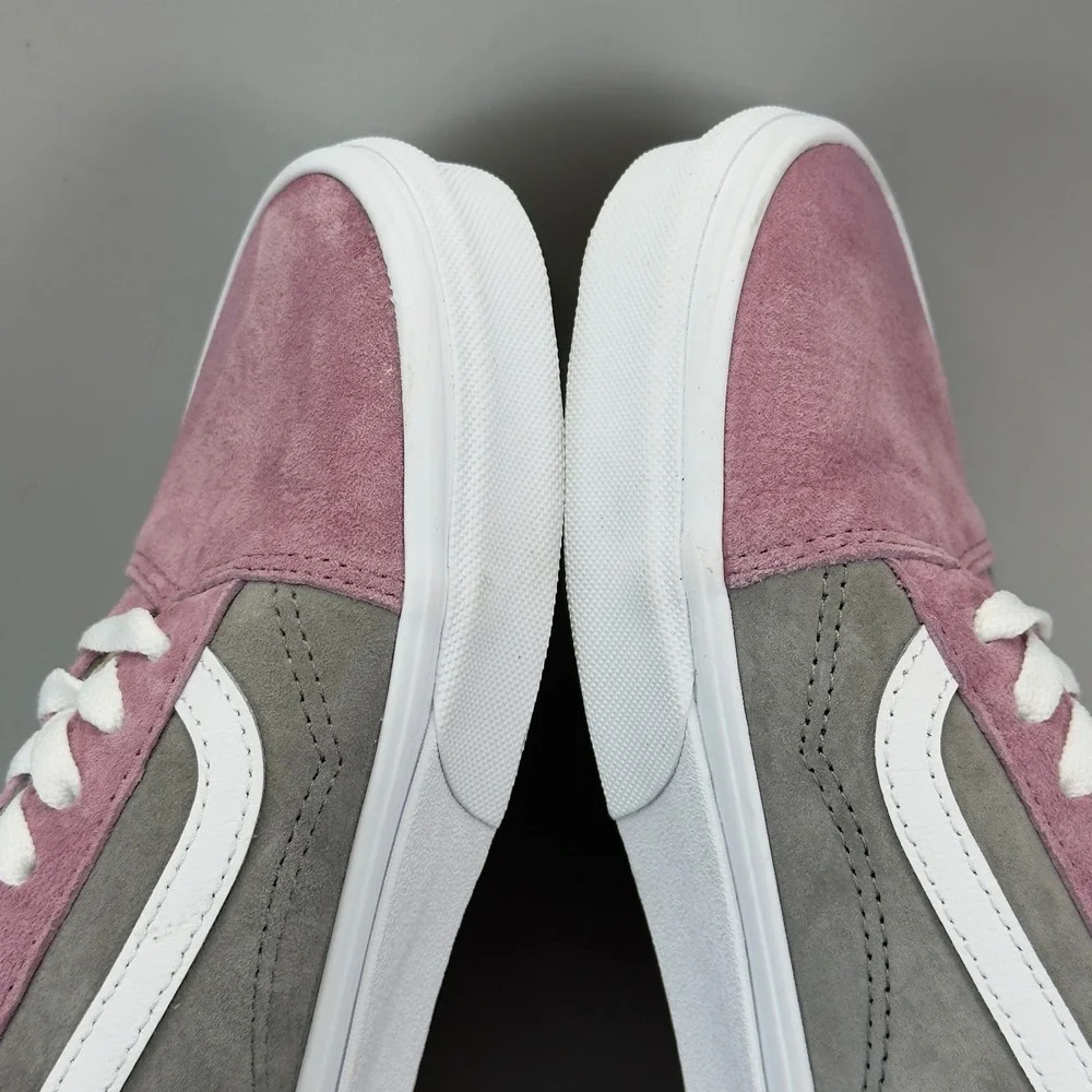 Vans Old Skool Mens 9.5 9 1/2 Pink Gray Blue Shoes Sherpa Suede Water Repellent - Picture 8 of 16